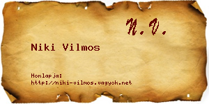 Niki Vilmos névjegykártya