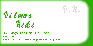 vilmos niki business card